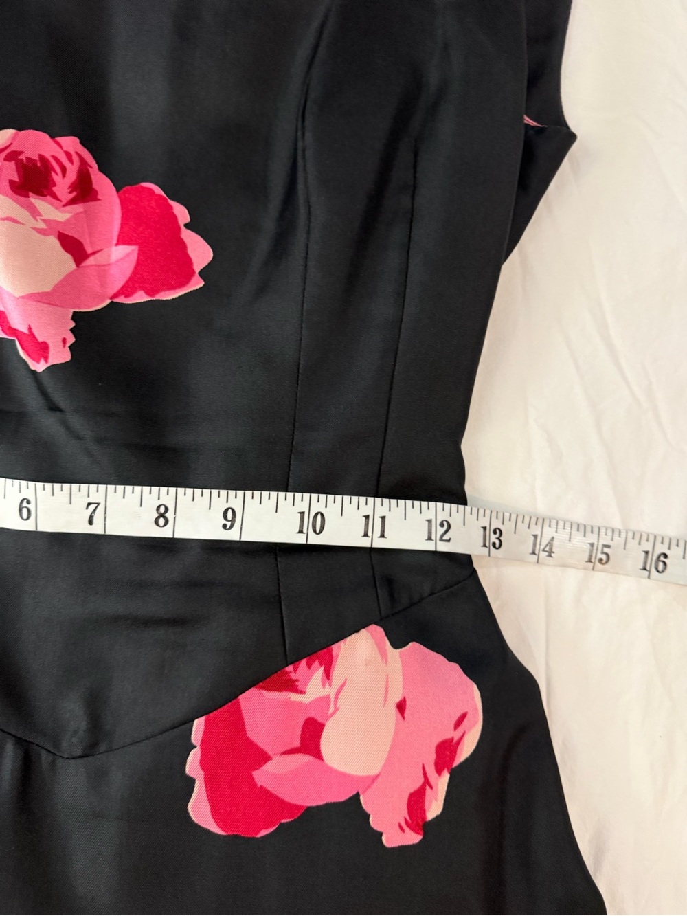 VINTAGE 60s THE FRENCH SHOP Cocktail SIlk Sculptural Draped Pin Up Dress S - Picture 13 of 16